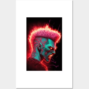 Neon Red Anger Posters and Art